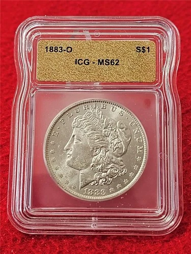 1883-O  MORGAN SILVER DOLLAR  ICG  MS 62                                 #T1744