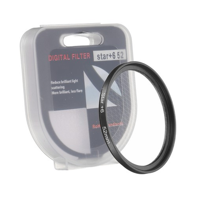 #ad #ad 52mm Star Filter 8 Points Starburst Len Filter Variable Twinkle Effect Black $16.52