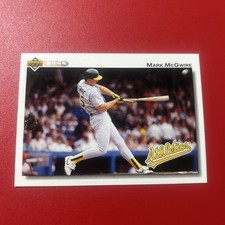 MARK McGWIRE ERROR!!  1992 UPPER DECK NAME ON BACK MC  GWIRE VERY RARE 