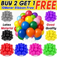 100 X Latex PLAIN BALOON BALLONS helium BALLOONS Quality Party Birthday Wedding