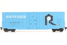 HO Roundhouse Rock Island / UP Renumber 50ft Waffle-Side Box Car Excellent