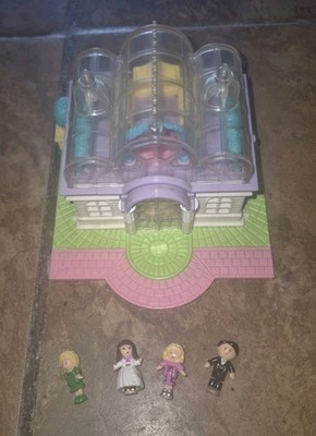 Vintage Polly Pocket Bluebird 1994 Light Up Bridal Salon w/ 4 Figures
