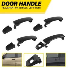 4PCS Exterior Outside Outer Door Handle Set For 2005-2009 Chevy Equinox Black