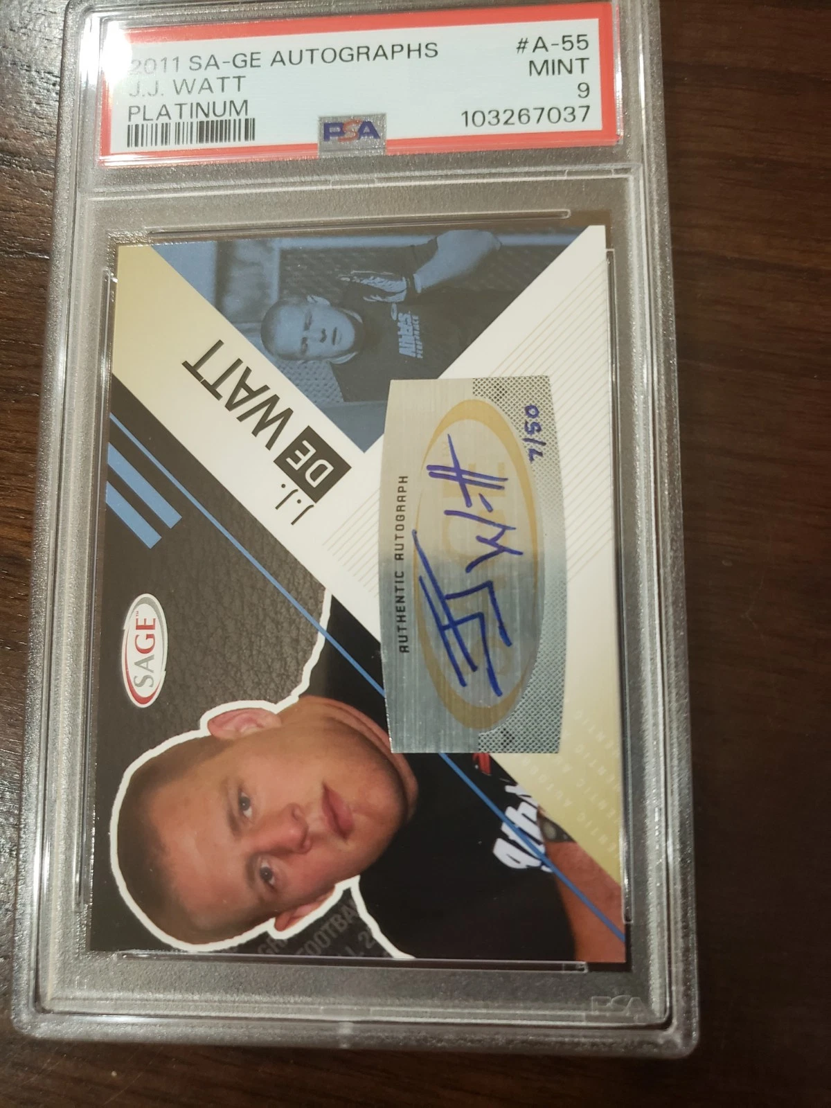 JJ Watt SA-GE Autographs #A55 Platinum