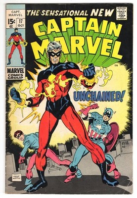 Captain Marvel #17 Very Good Plus 4.5 First New Capt Marvel Costume Cameo 1969
