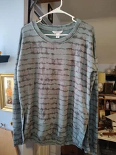 Athleta Printed Coaster Luxe Sweatshirt Women's Small/Tall Thumb Hole Sleeves