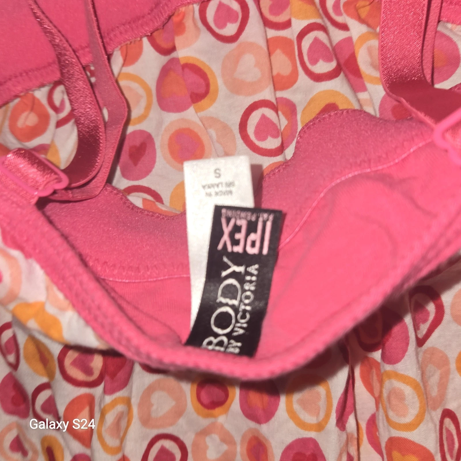 UNDERCOVER Abito raro vintage 07 Victoria's Secret ipex rosa a pois babydoll aderente svasato nuovo senza etichette S