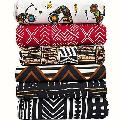 Afrikanischer Stoff Ankara Ethno Print 100% Baumwolle Rich Yard Nähmaterial