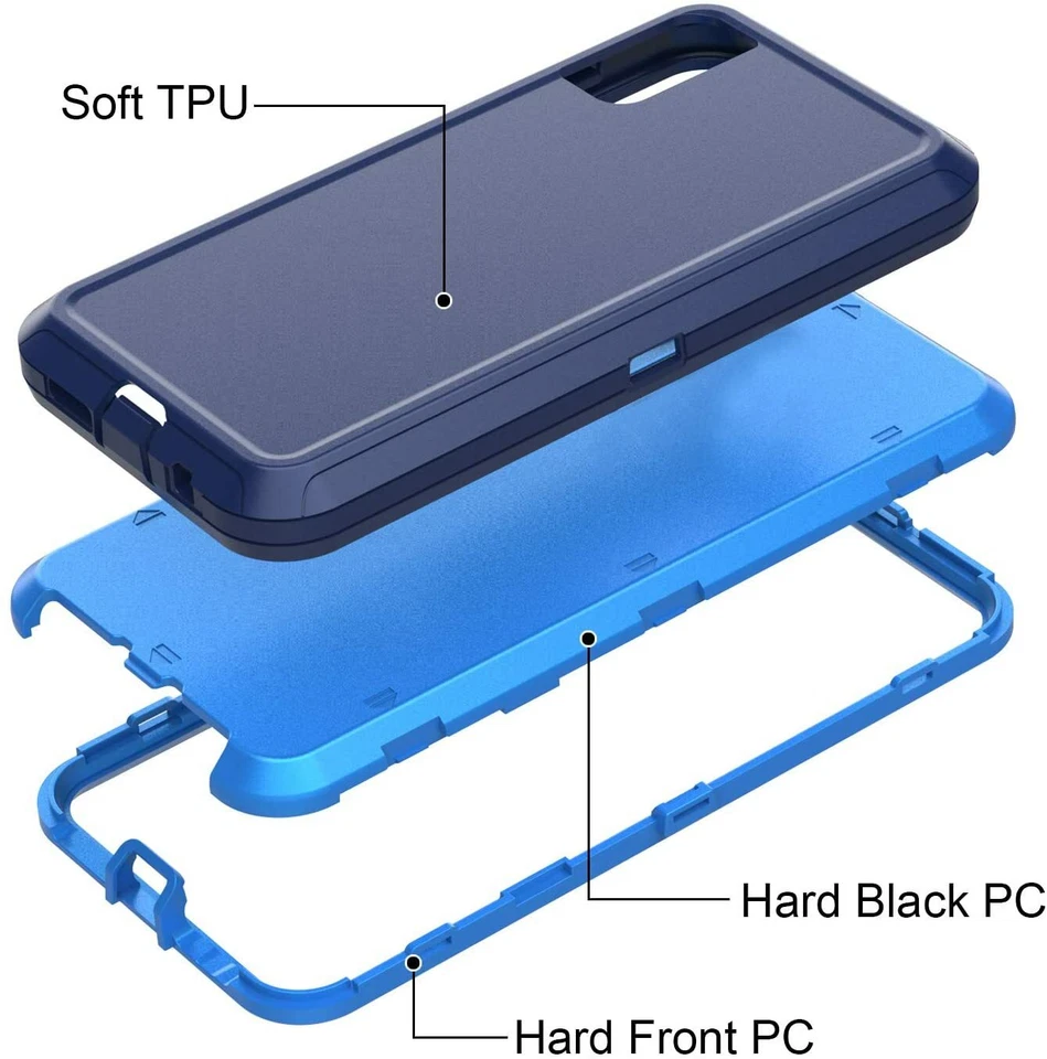 For Samsung Galaxy A50 Heavy Duty Hybrid 3 in 1 Hybrid Shockproof Case Full-Body - Image 4 of 4