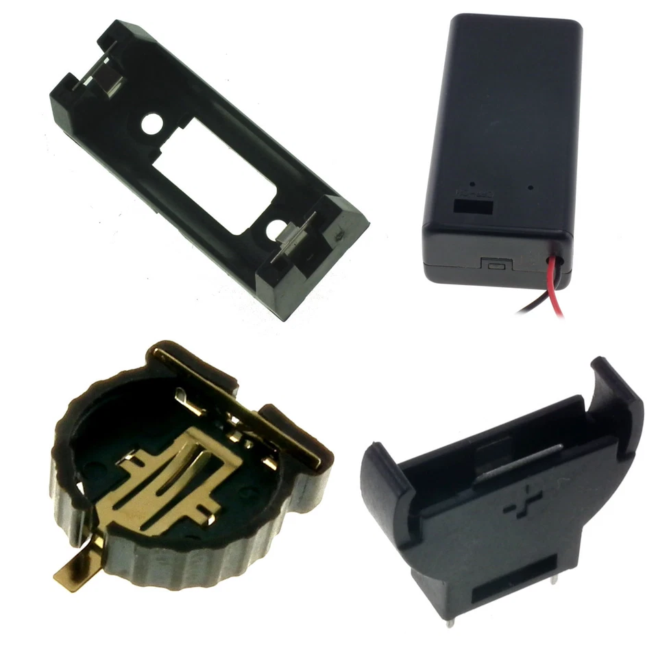 Battery Holder for 9V PP3, CR2032, CR1220, CR2450, CR123 / CR123A, CR1616, C & D