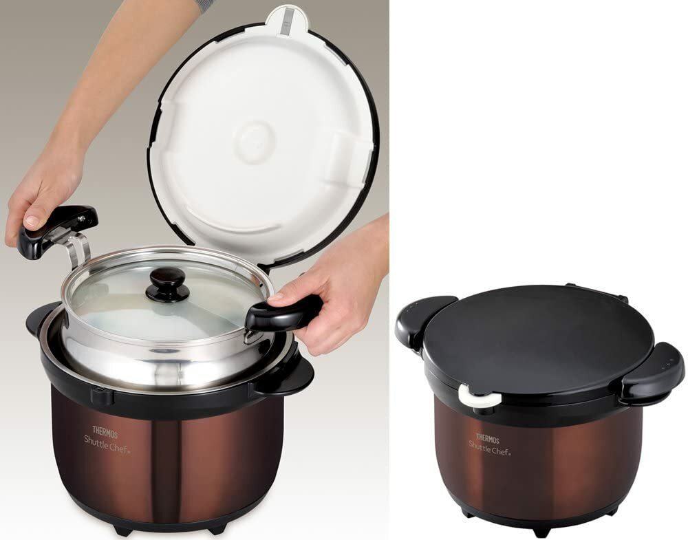 THERMOS Vacuum Thermal Cooker Shuttle Chef 3.0L Clear Stainless