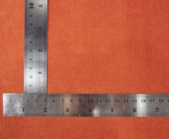 Sofá naranja ma16g chenilla terciopelo funda acolchada tubo cuello rollo cojín tamaño Foto 3 de 4