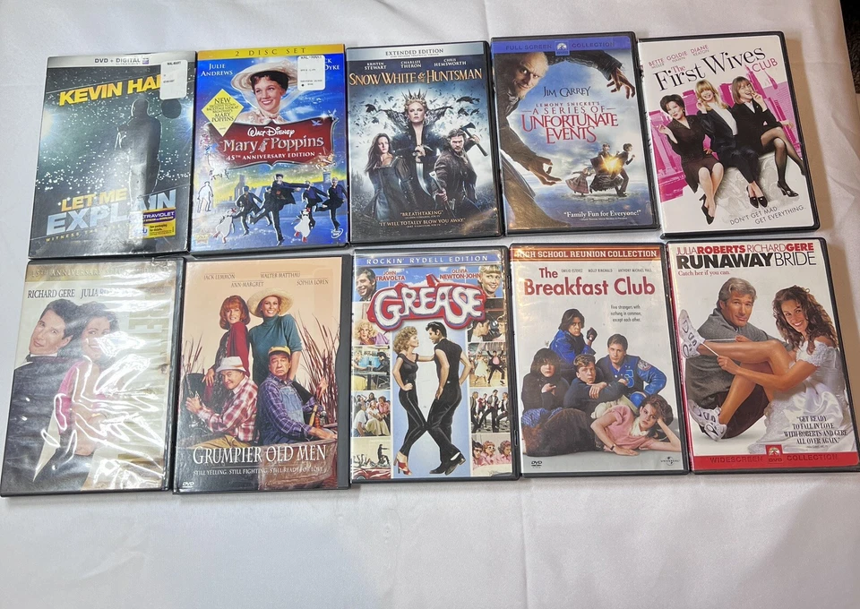 DVDs Mixture Of Genres-Lot of 14 (Kevin Hart, Mary Poppins, Snow White, Grease) - Image 2 of 4