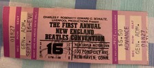 1979 The Beatles Convention Ticket Stubs New Haven CT
