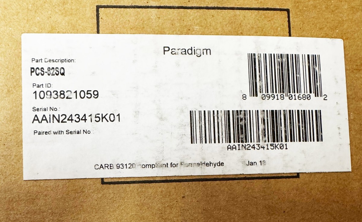 Paradigm PCS-82SQ NEW