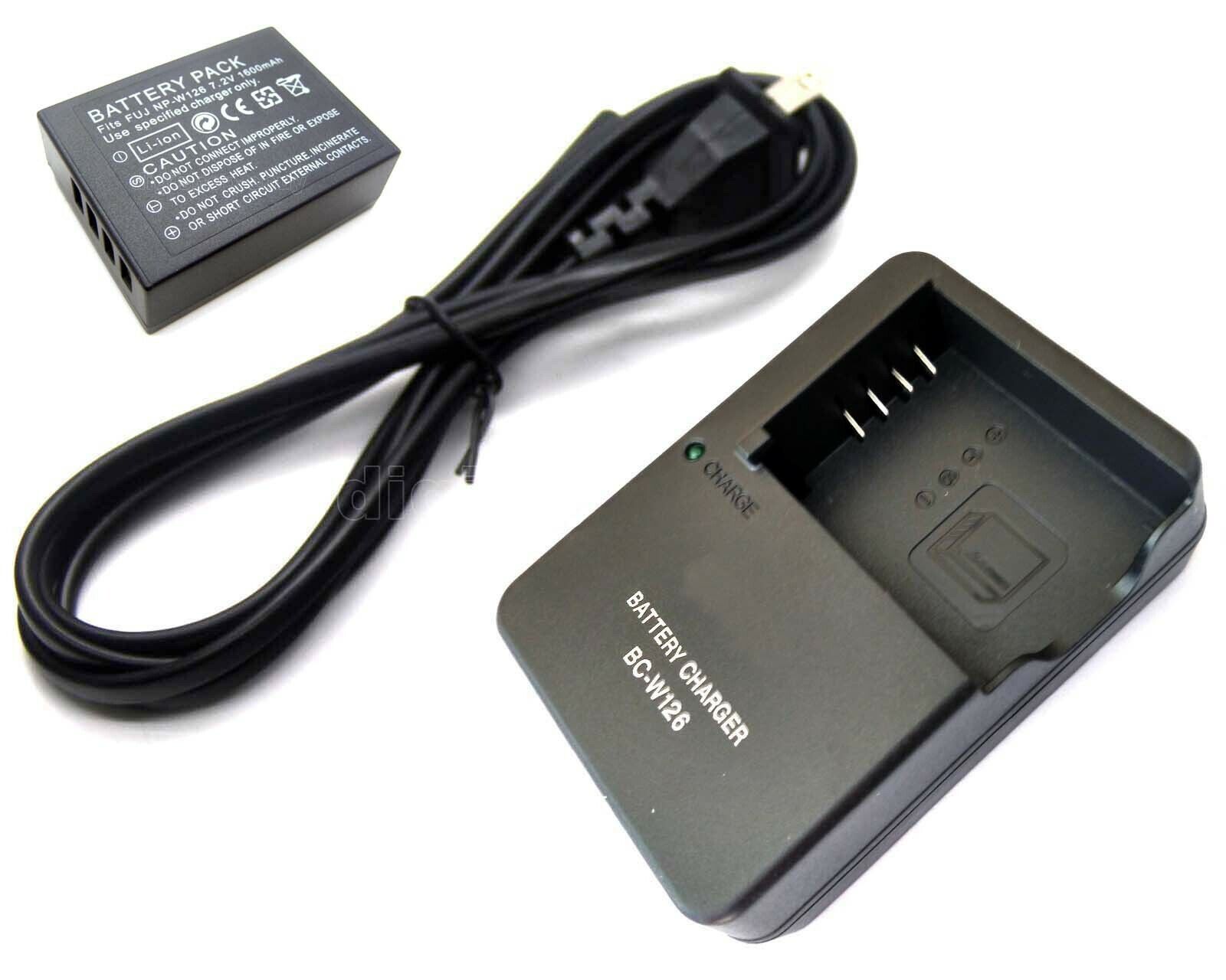 Battery / Charger For FUJIFILM NP-W126 NP-W126S BC-W126 Brand New