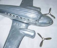 1940s DC-3 Airplane lamp art deco pewter replacement 3-d propellers - sold each