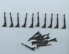 LEGO x 20 Black Minifigure, Weapon Spear Gun with Rounded Trigger and Thin Spear