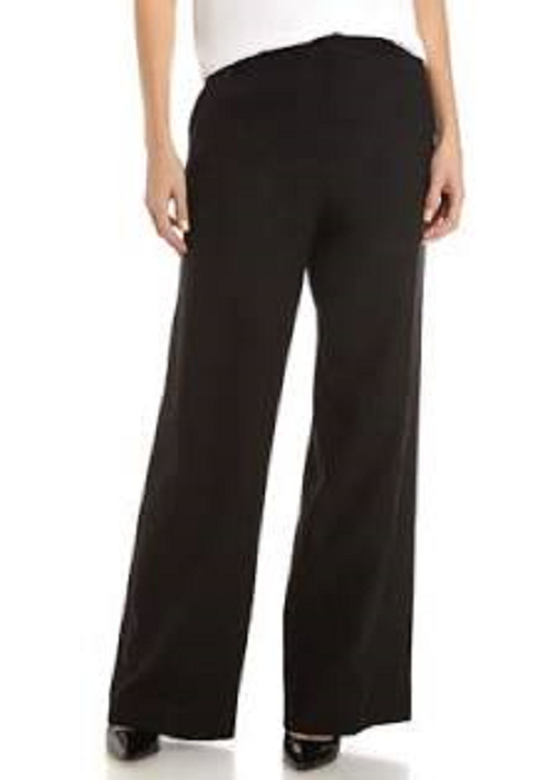 NEW THE LIMITED BLACK LINEN WIDE CAREER TROUSER PANTS SIZE 14 SIZE 16 $99