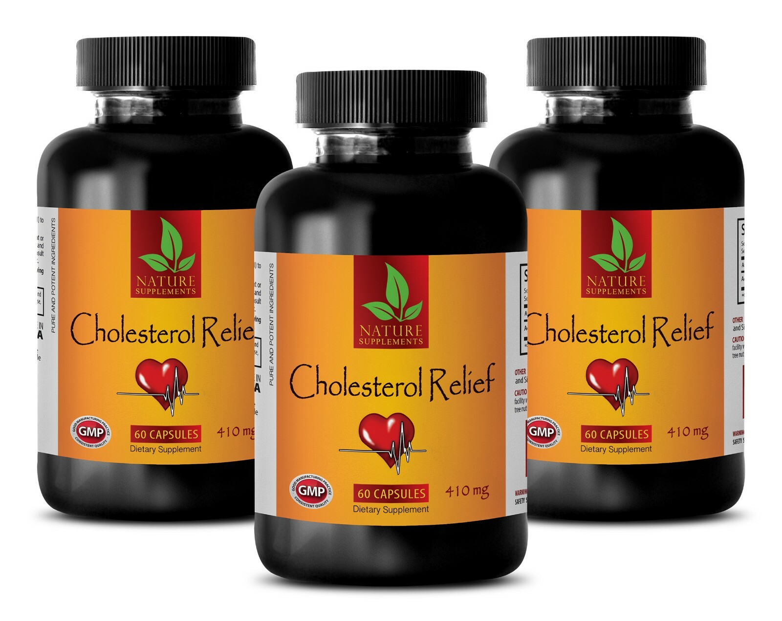 Mood support herbs - CHOLESTEROL RELIEF FORMULA - antioxidant vitamins - 3Bottle