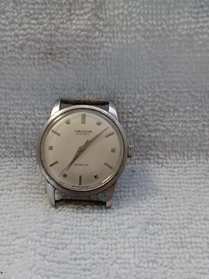 Vintage Orator Uhr Incabloc 60 Jahres (läuft 5 bis 10 Minuten dan bleibt stehen)
