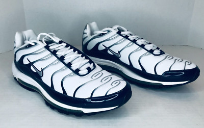Rare   Air Max Plus 97 White Midnight Navy Men's Size 13 327455-101 2007 TN MX