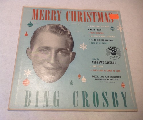 10" 33 1/3 LP "MERRY CHRISTMAS" BING CROSBY & ANDREWS SISTERS 1949 - Picture 2 of 7