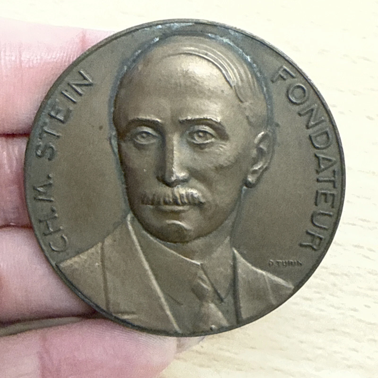 Médaille C.H.M. Stein Et Roubaix Fondateur En Bronze