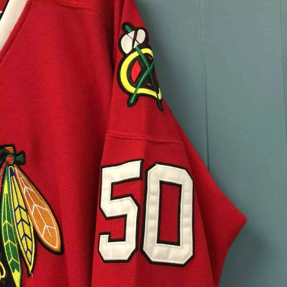 Reebok NHL Jersey Chicago Blackhawks COREY CRAWFORD 50 Sz 54 2013 Stanley Cup - Image 3 of 4