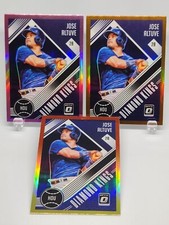 Jose Altuve 2018 Panini Donruss Optic Prizm Pink, Orange & Bronze (3) Card Lot 