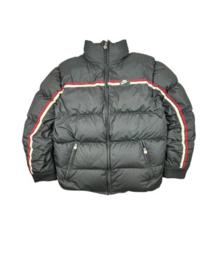Vintage Nike 00 s Rare Puffer Down Jacket Gr. M Schwarz Top Zustand 