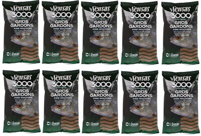 SENSAS 3000 GROS GARDONS FEIN 10x 1KG / Grundfutter / Angelfutter