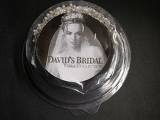 Davids Bridal Tiara Headband Ven 0007 Sty 4596-0171 Flower Pearl Crystals Crown