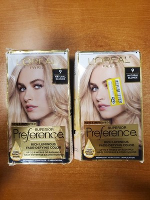 2 Pack: L'Oreal Superior Preference Hair Color *#9 Natural Blonde* (3243) D8