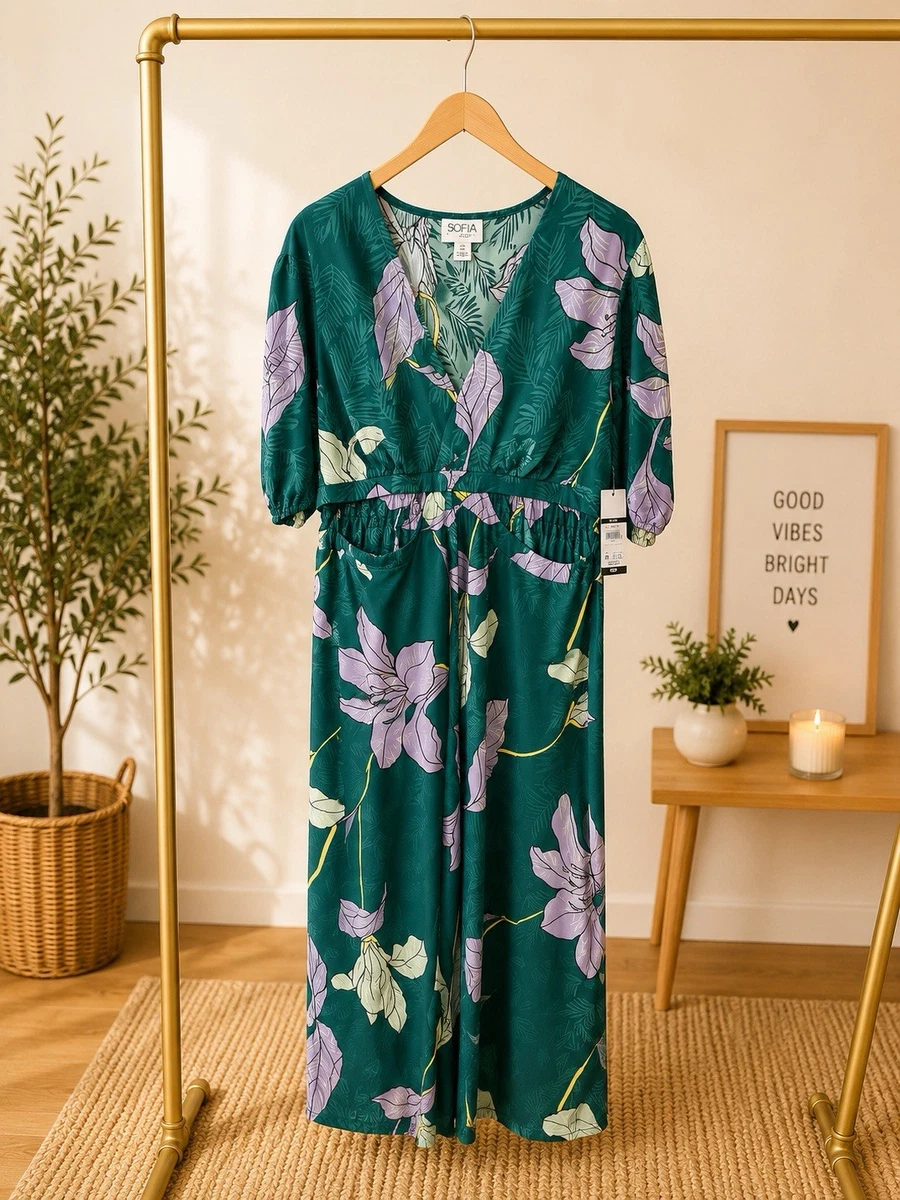 3/4 Sleeve Casual Plus Size Wrap Dresses for sale | eBay