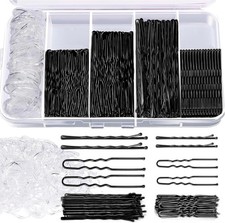 300PCS Bobby Pins Set, Black Bobby Pins, Hair Pins, U Pins for Buns, Hair Pin