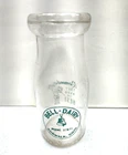 Vintage Dairy Glass Milk Bottle 1/2 Pint BELL-DAIRY NORWALK OHIO Baby Logo