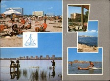 Constanta Litoral Romania Beach view vintage postcard a773
