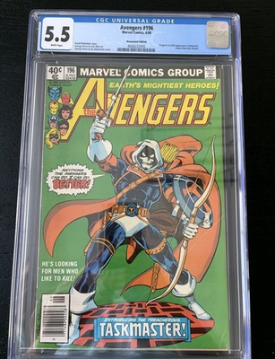 #ad #ad 🔑Avengers #196 CGC 5.5 1980 1st Appearance amp; Origin Of Taskmaster Newsstand $64.00