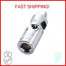 Utoolmart 1/4 Inch Drive Spring Loaded Universal Joint Socket, Cr-V 1 Pcs