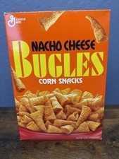 Vintage 1980s General Mills Bugles Nacho Cheese Corn Snacks 6 oz Box Sealed
