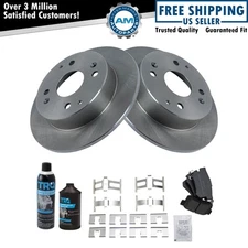 Rear Semi-Metallic Brake Pad & Rotor Kit w/Fluids for Honda Accord Acura CL