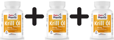 3 x Zein Pharma Krill Oil Antarctic, 500mg - 60 caps (444,17 EUR/kg)
