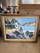 Oil On Canvas Paul Blaine Henri. Painting. One of A Kind. A Place by The Sea