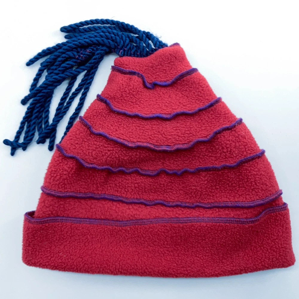 Retro Red Fleece Purple Topstitch Tassel Top Ski Snowboard Cap
Opens in a new window or tab