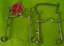 NEW Lot (2) Gaited Horse BITS ~REINSMAN CR798~Long Shank~5" Port Mouth~STAINLESS