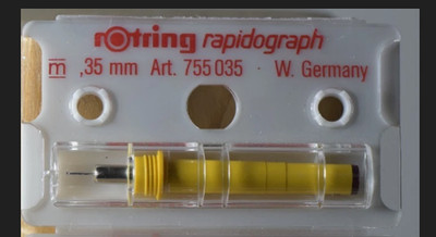 ROTRING RAPIDOGRAPH 0.35 TECHNICAL PEN point nib  3 examples available  NEW EACH