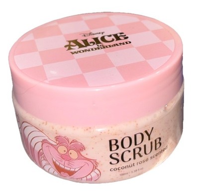 Disney Alice In Wonderland Body Scrub Coconut Rose Scented 3.38oz-NEW-SHIP 24 HR