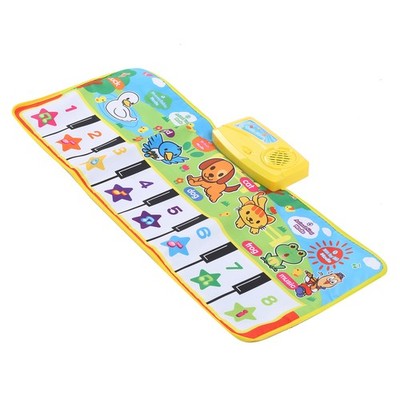 Children Folding Piano Keyboard Blanket Baby Music Carpet Play Mat Education SET