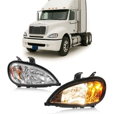 Driver & Passenger Side LH RH Headlights For Freightliner Columbia 04 05-13